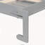 Grand lit escamotable mural avec ports USB, gris