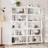 68.9" H Wood Bookcases 6 Tiers Bookshelf With Open Storage Display Shelves For Home Office(set Of 2)