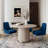 19'' H Velvet Upholstered Metal Parsons Chair-1322090724-1284610745
