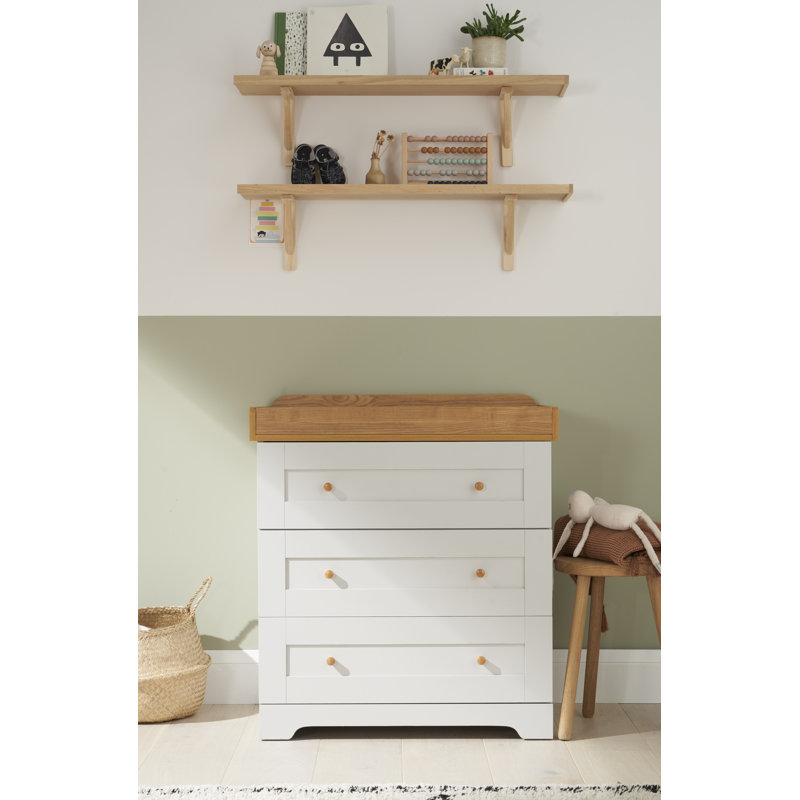 Rio 3 Drawer Chest, Dove Grey/Oak