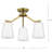 3 - Light Steel Dimmable Chandelier-129303487