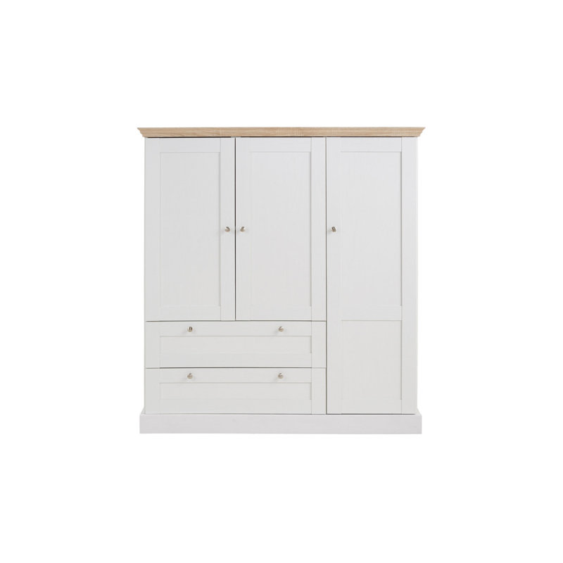 Susy 3 Door Wardrobe, White/Oak