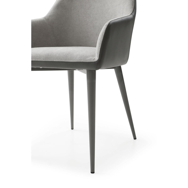 Chaise rembourrée moderne bicolore avec pieds minces