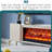 Beige Manufactured Wood TV Cabinet Fireplace-118474733