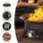 Melisa 24" Propane Fire Pit,52,000 Btu Portable Smokeless Firebowl With Self Igniter, Cover, Lava Rocks, Gas Cylinder Holder