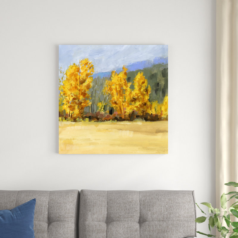 Golden Aspen Trees II, H 30 po x l 30 po