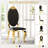 Luxury Dining Chair Set, Oval Carved Backrest, Polished Mirror Stainless Steel Legs-267781927-267781925