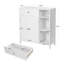Armoire de rangement avec tiroir, 3 compartiments ouverts, tablettes réglables