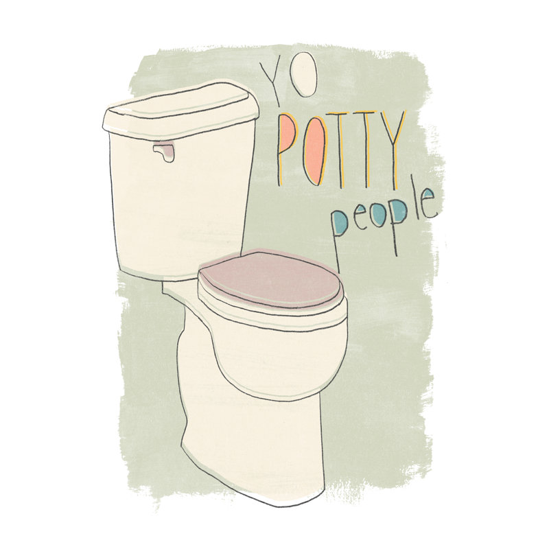 Potty Pun IV by June Erica Vess - Wrapped Canvas Print, 46cm H x 30cm W