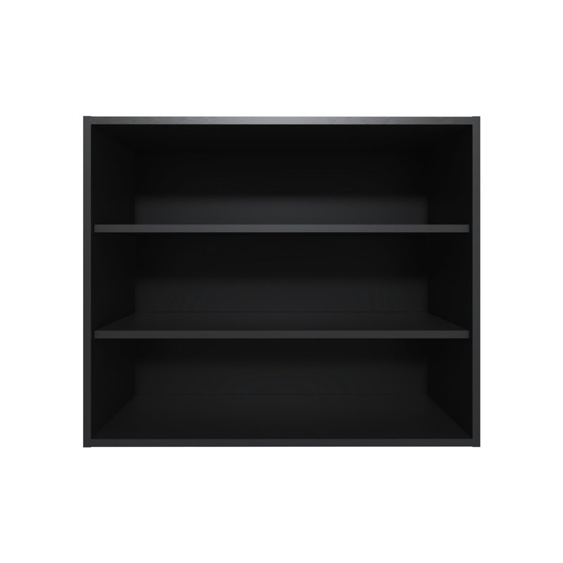 Armoire murale avec rangement ouvert, Noir
