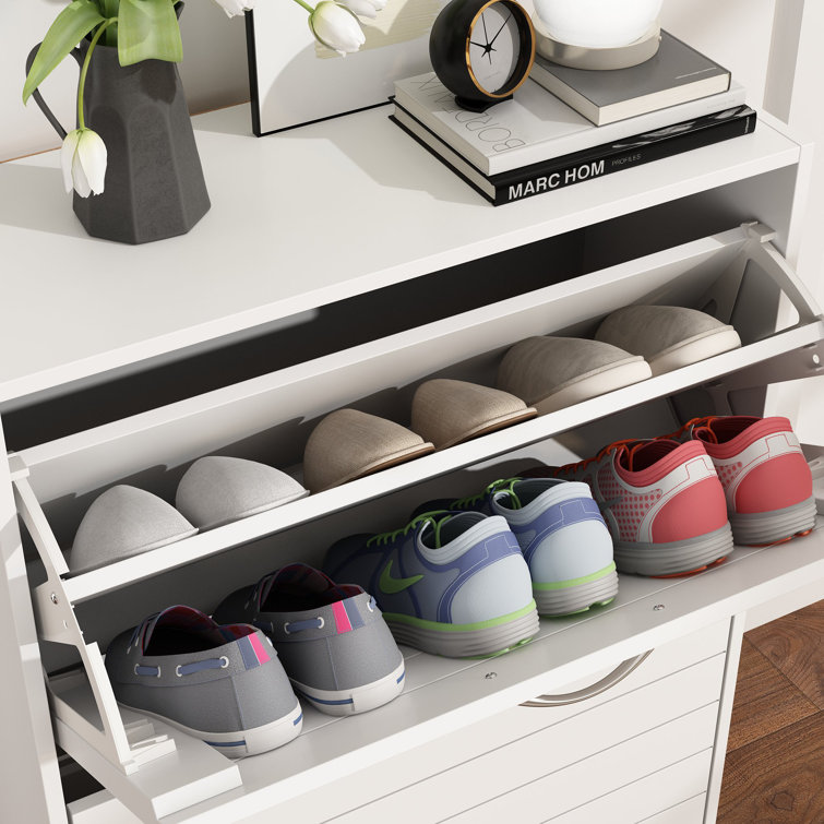 Latitude Run® 32 Pair Stackable Shoe Storage Cabinet