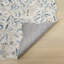 Floral Ivory Blue Washable/Stain Guarded Area Rug -477773032