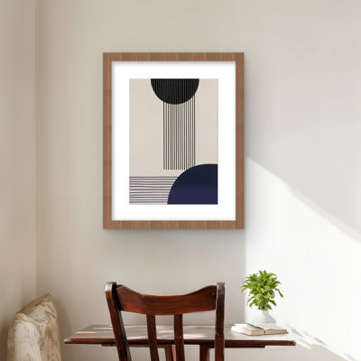 Lignes circulaires - impression encadrée mat pour motifs de décoration intérieure