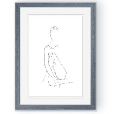 Nude Contour Sketch II by Paul Cezanne - Painting