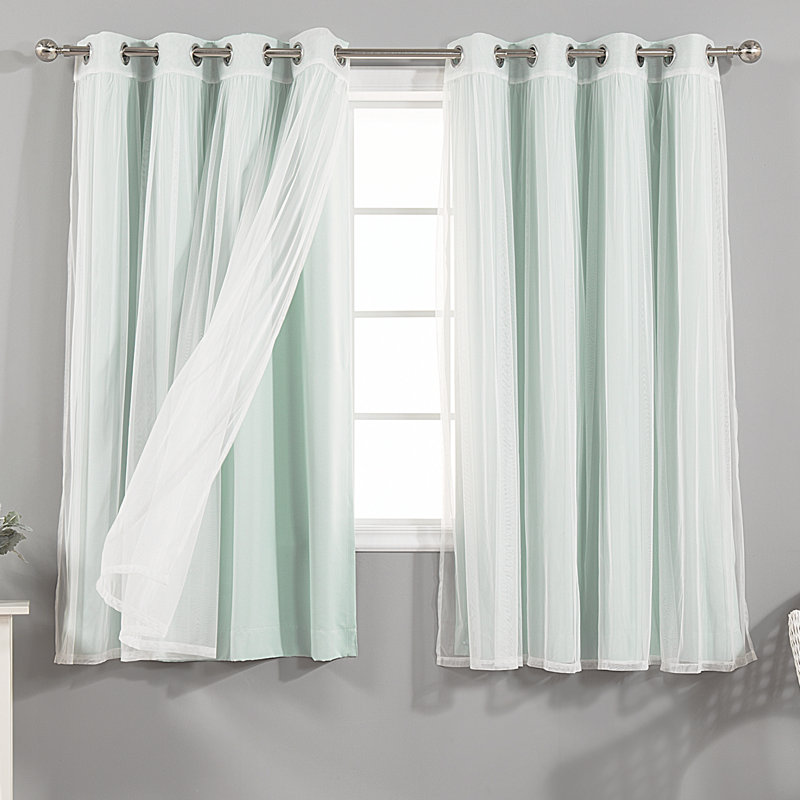 Panneau coulissant en polyester Natascha, Menthe, L 52 po x L 63 po