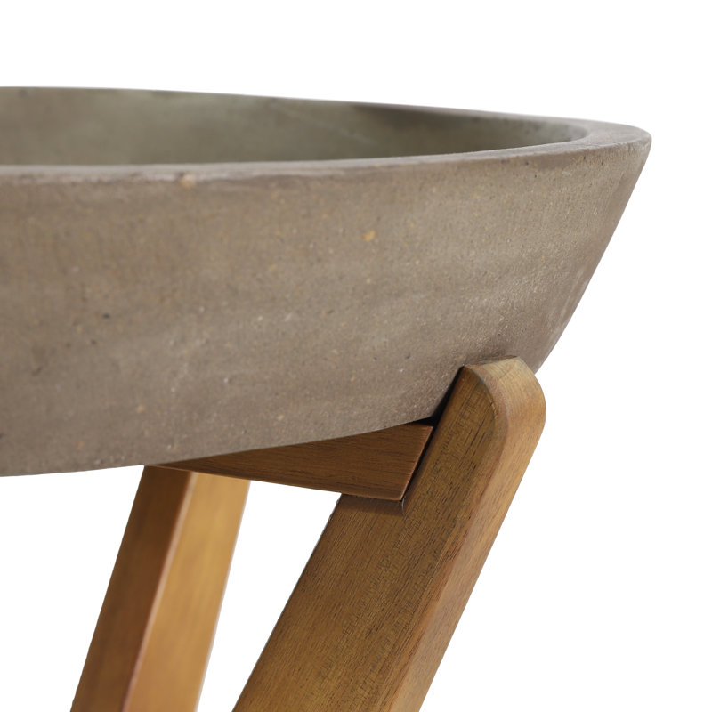 Round Concrete Outdoor Side Table