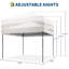 Tente de pavillon escamotable très résistante, abri de jardin extérieur pour abri de soleil, imperméable, installation à un bouton, blanc, 3M (3M)-125824296-125824295