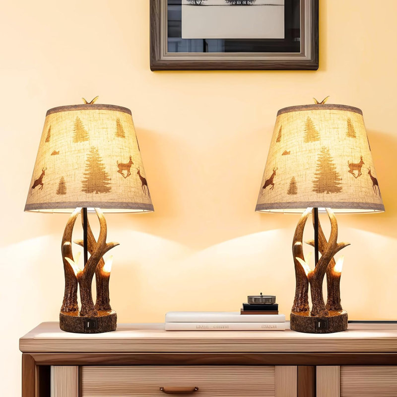 Simple Deer Horn Desk Lamp