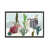 Toile encadrée de bois rustique foncé