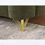 Canapé 61 pouces en chenille de 61 pouces, canapé profond 2 places de luxe avec un design moderne capitonné et des pieds en métal doré pour le salon et la chambre à coucher