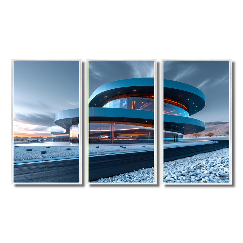 «Blue Orange Racing Track Dreams» «Blue Orange Racing Track Dreams» 3 pièces, H 28 po x l 36 po x P 1 po