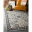 Tapis à motif floral sauge, jaune et gris Britannia-28878841