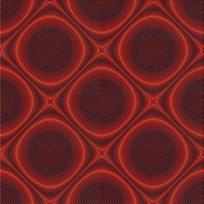 Tapis de zone orange à motif, Carré 6 pi