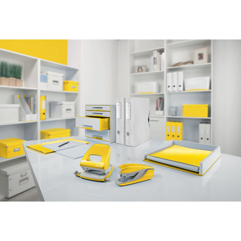 Leitz Decorative Bin, 32cm H x 31cm W x 36cm D, Yellow