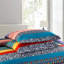 Ensemble de couvre-lit matelassé à rayures multicolores 3 pièces en polyester doux BY221-116183334