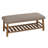 Dallyn Dining Bench with Storage, Gray Fabric and Wood Base