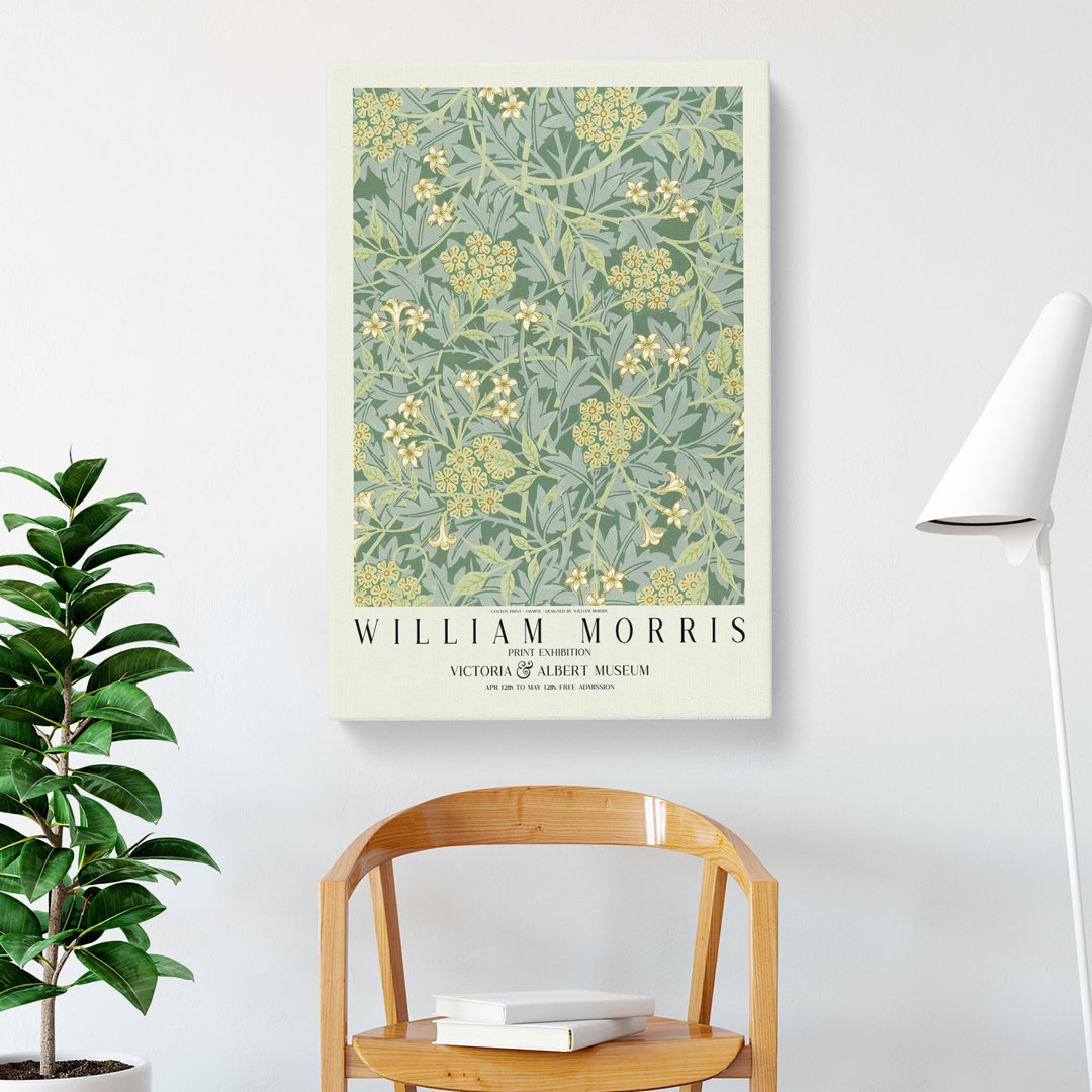 Jasmine With Border by William Morris - Wrapped Canvas