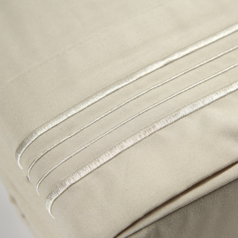 Microfiber Polyester Sheet Set, Beige, Queen Sheet Set + Fitted Sheet + 2 Pillowcases