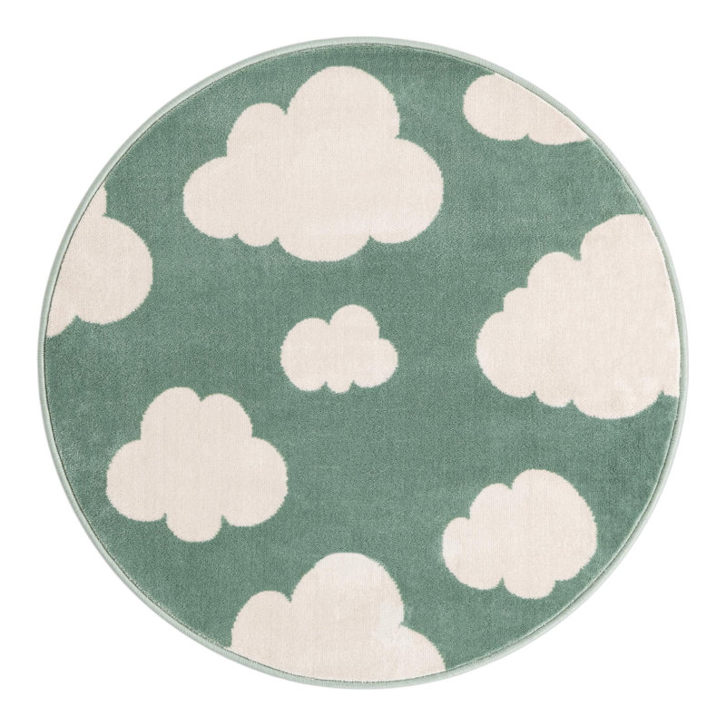 Tapis pour enfant Unique Loom Clouds, Rond 3 pi 1 po