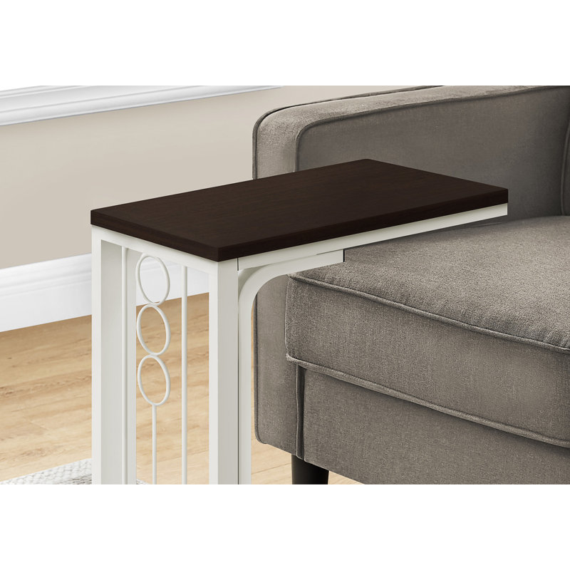 Accent Table, C-Shaped, End Table, Side Table, Snack, Living Room, Bedroom, Transitional - Manufactured Wood/Metal-C Table