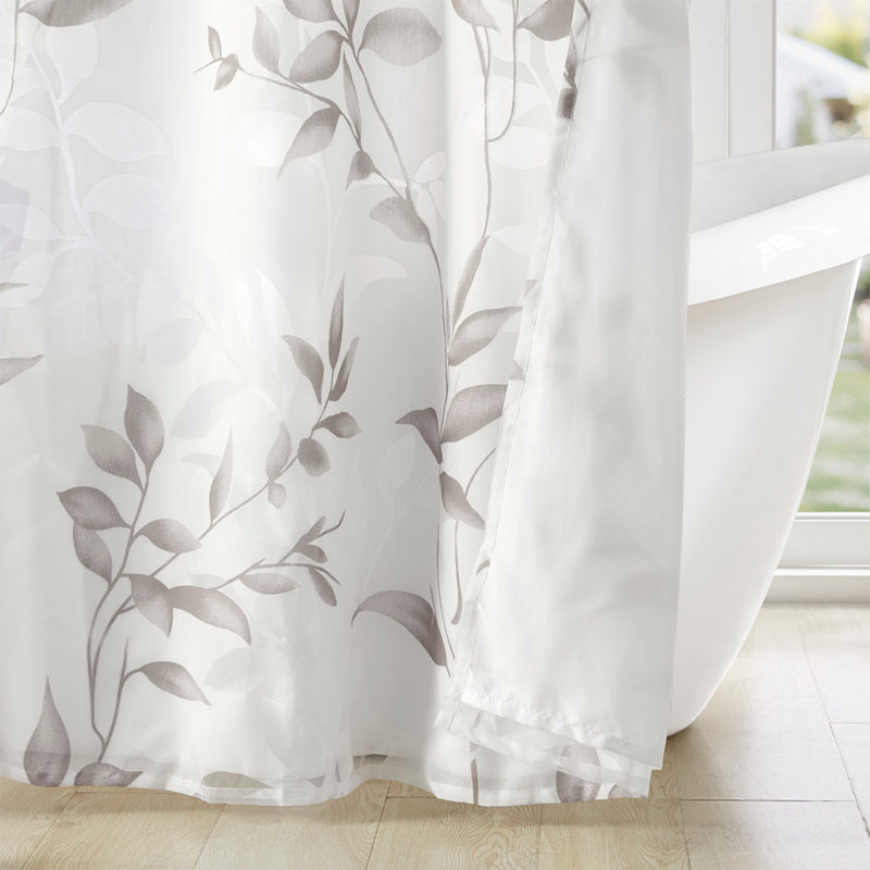Burnout Printed Shower Curtain 72x72", Gray