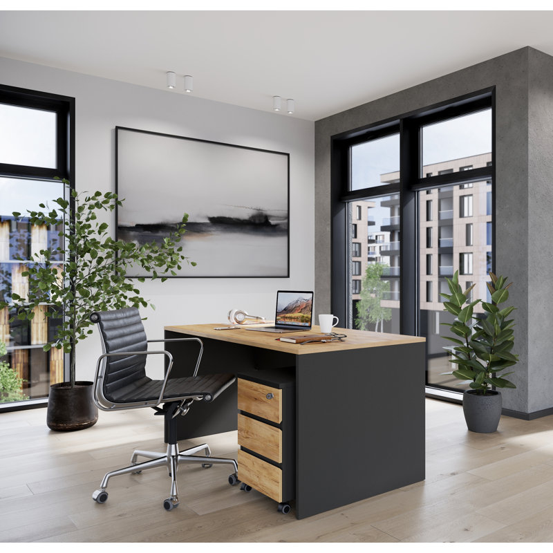 Lissabon 2 Piece Desk Office Set