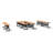 Tables Training Meeting Seminar Classroom 9Pc Beech Folding Industrial Caster Z-Base. Tables Connect.  Modesty Panel, Shelf, Power+Usb Outlet. Fold+Nest For Storage (Seating Not Included).
