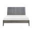 Lit plateforme moderne en velours de style moderne avec lit plateforme grand lit 1pc et pieds en bois massif dans une boîte