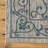 Hagerman Vintage Filigree Textured Weave Gray/Teal Indoor/Outdoor Rug-120175444
