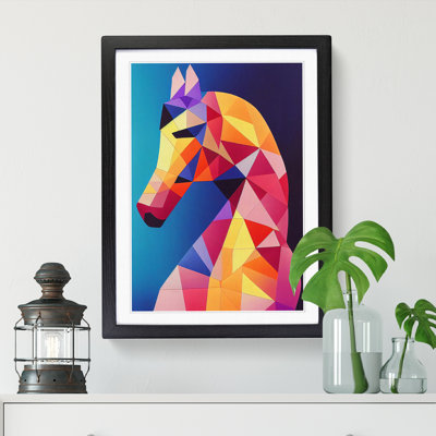 Zalma Horse Painting Geometric 1 Piece Wall Art