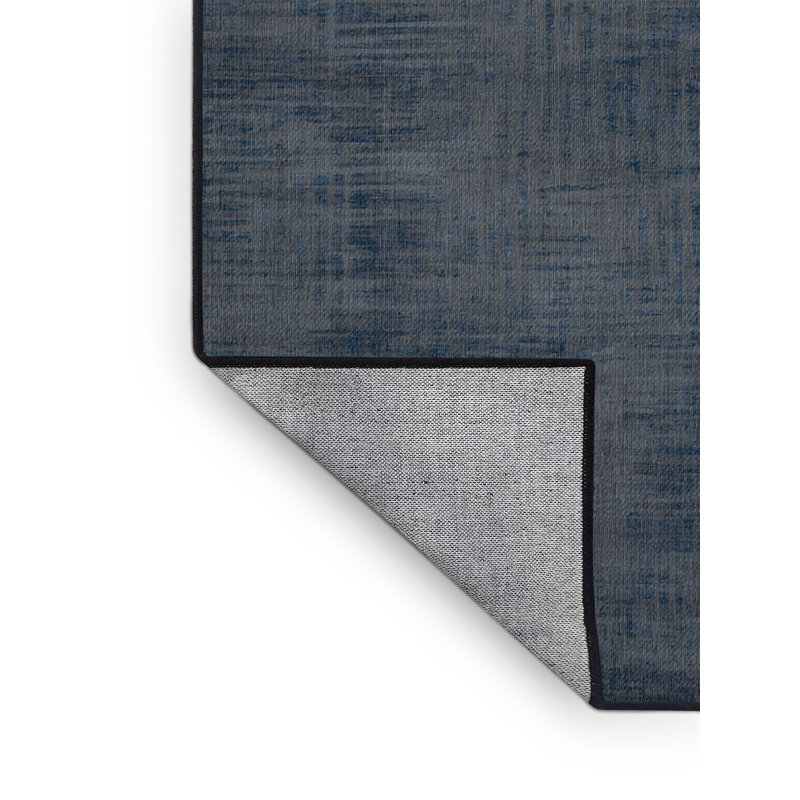 Tapis noir lavable à la machine, Rond 5 pi