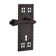 Craftsman Plate Single Dummy with Decorative Keyhole and Fleur Lever