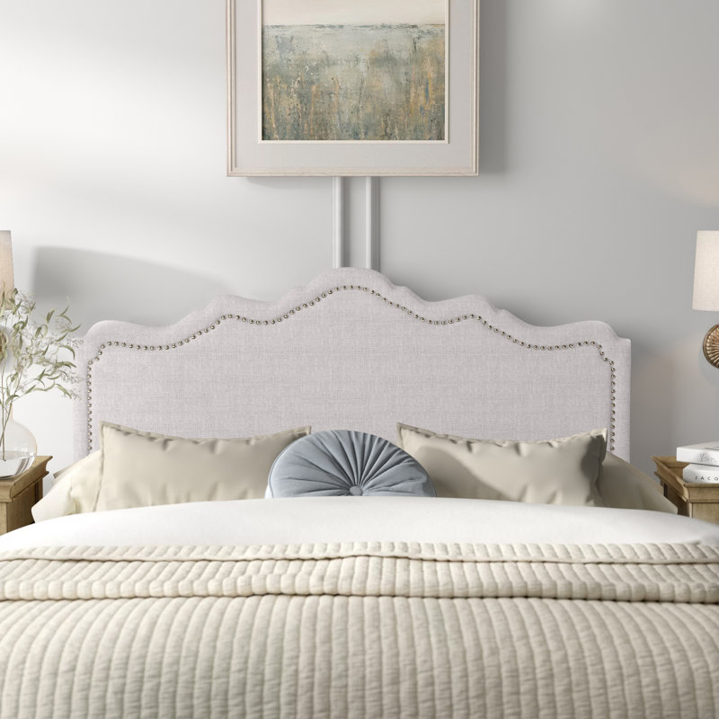 Hilfried Upholstered Headboard, Grayish Beige, Full