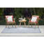 Tapis intérieur / extérieur bleu / gris à motif floral Kasey-470670316