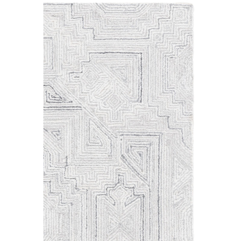 Metro 779 Hand Tufted 60% Wool; 40% Viscose Geometric Rug, Rectangle 8' x 10'