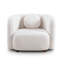 Fauteuil d'appoint carré, fauteuil rembourré en tissu Boucle
