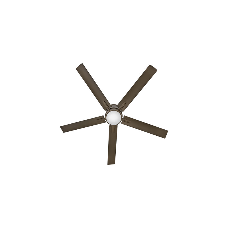 Vail Flush 52" Indoor/Outdoor Smart Ceiling Fan with Integrated LED + HIRO Remote, Metallic Matte Bronze