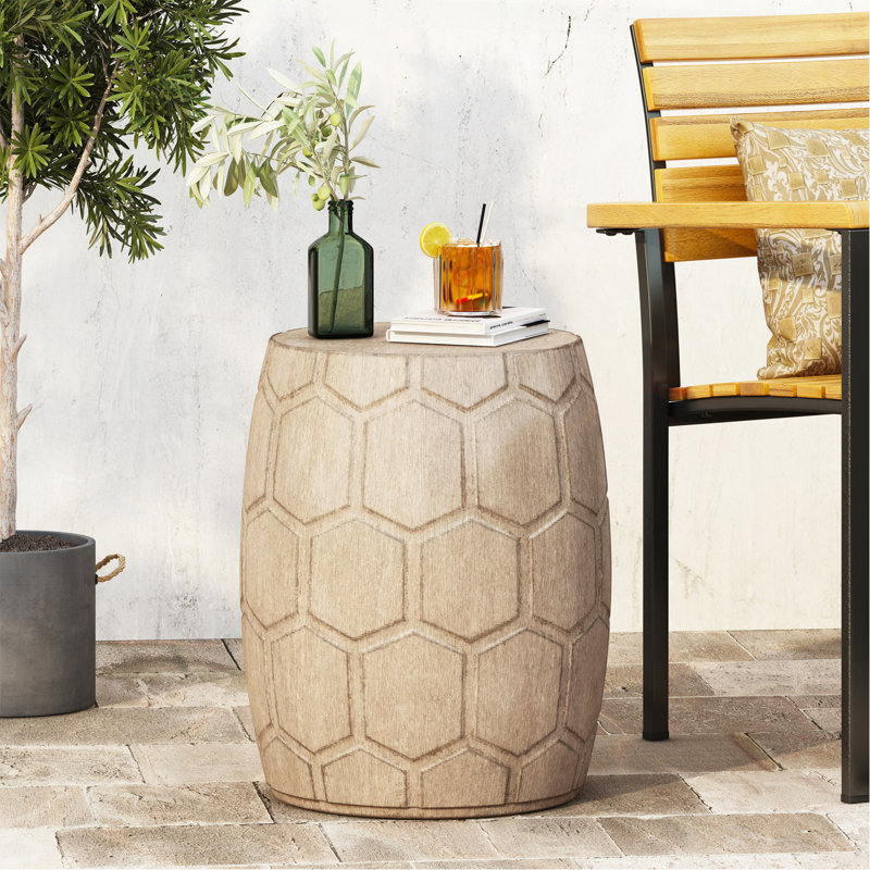 Table d'appoint d'extérieur en béton léger