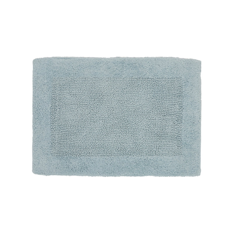 Merkel 100% Cotton 2370 GSM Tufted Reversible 3-Piece Bath Rug Set – Ultra Soft, Highly Absorbent, Machine Washable, OEKO-TEX Certified, Ideal for Shower, Bathtub & Vanity, Blue