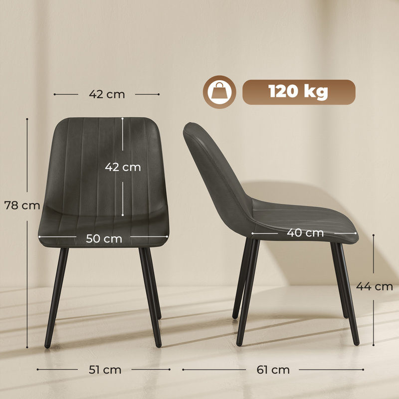 Upholstered Side Chair, Grey, Grey